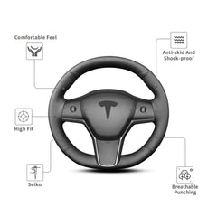 Yeolpise microfiber leather texture provides non-slip, breathable comfort on the wheel.