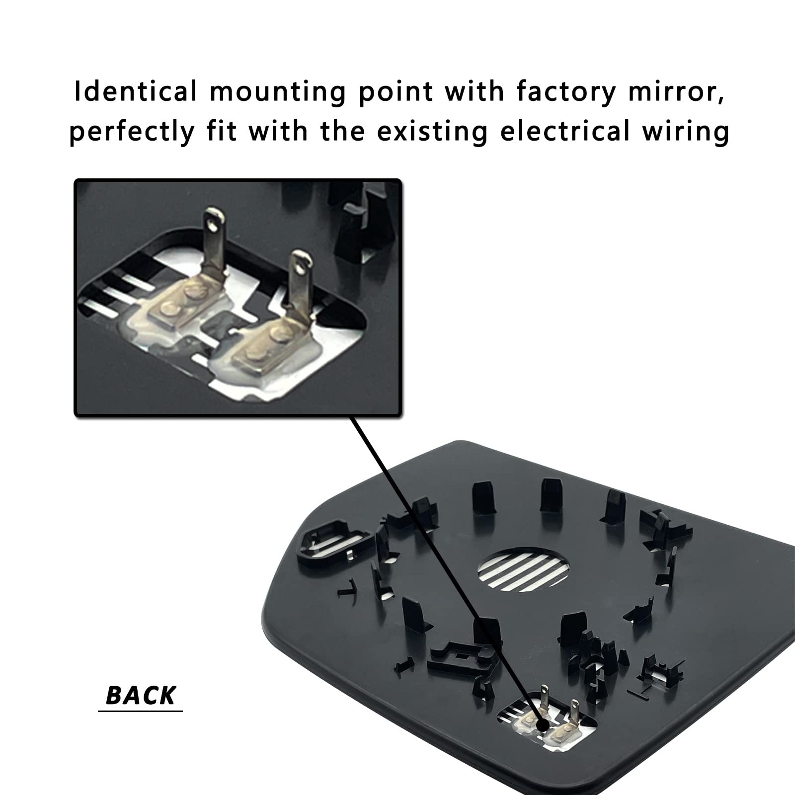 Exact fit and wiring compatibility for Ford F-250/F-350 with Yeparie mirror.
