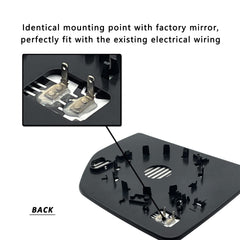 Exact fit and wiring compatibility for Ford F-250/F-350 with Yeparie mirror.