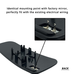Yeparie towing convex mirror glass for Ford F-250/F-350 aids safe lane changes.