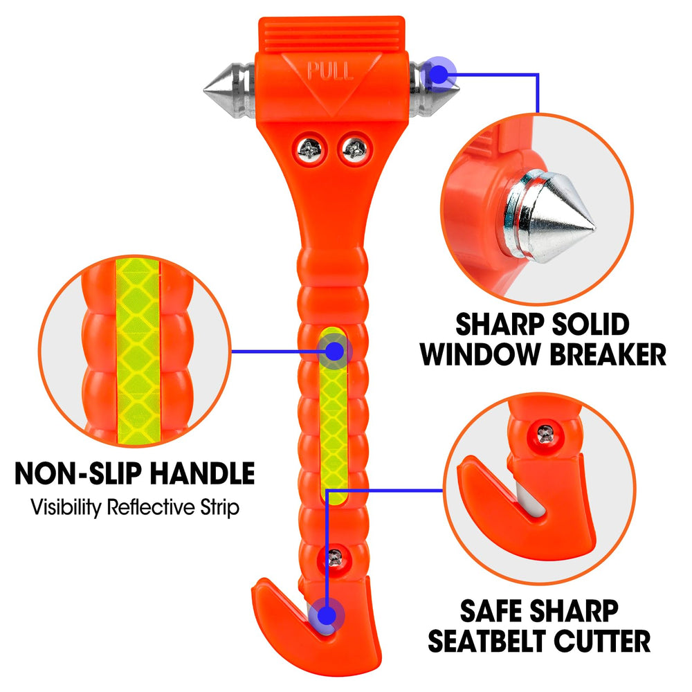 YesBes non-slip orange handle enhances grip during urgent use