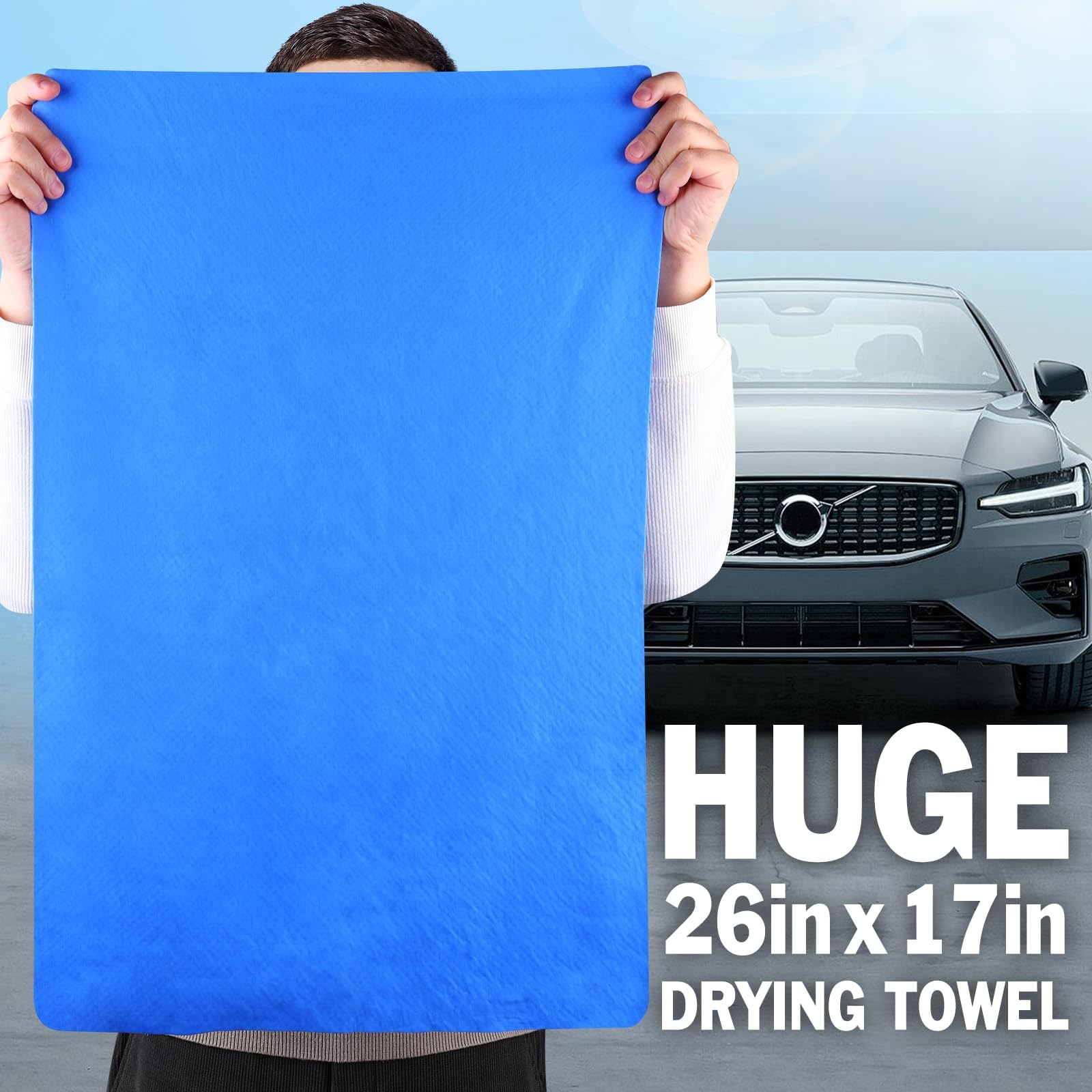 YesBes PVA chamois towel offers high absorbency for quick water removal.