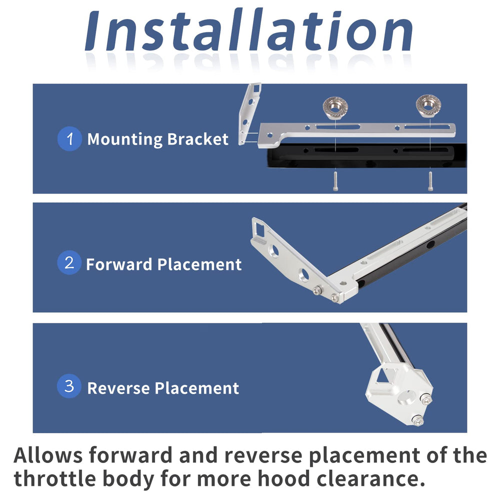 YESHMA aluminum bracket kit reduces flex and maintains stable throttle control.