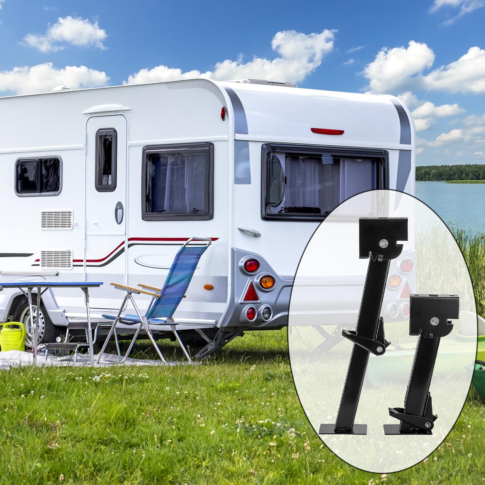 Yesland adjustable height helps with leveling during loading and unloading.