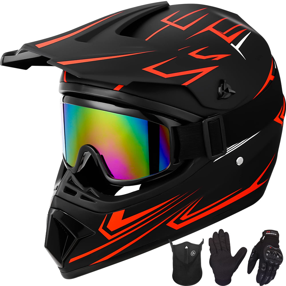 Yesmotor youth motocross helmet front view for protective, high-energy riding.