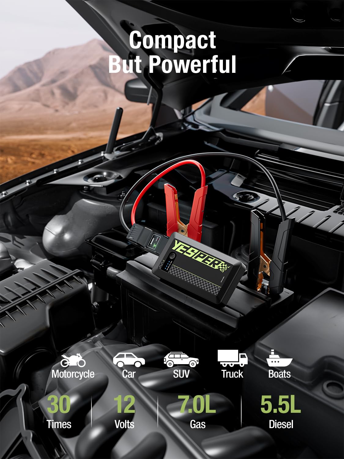 YESPER DSLI Safe Tech with 10 protections visible on cables and unit.