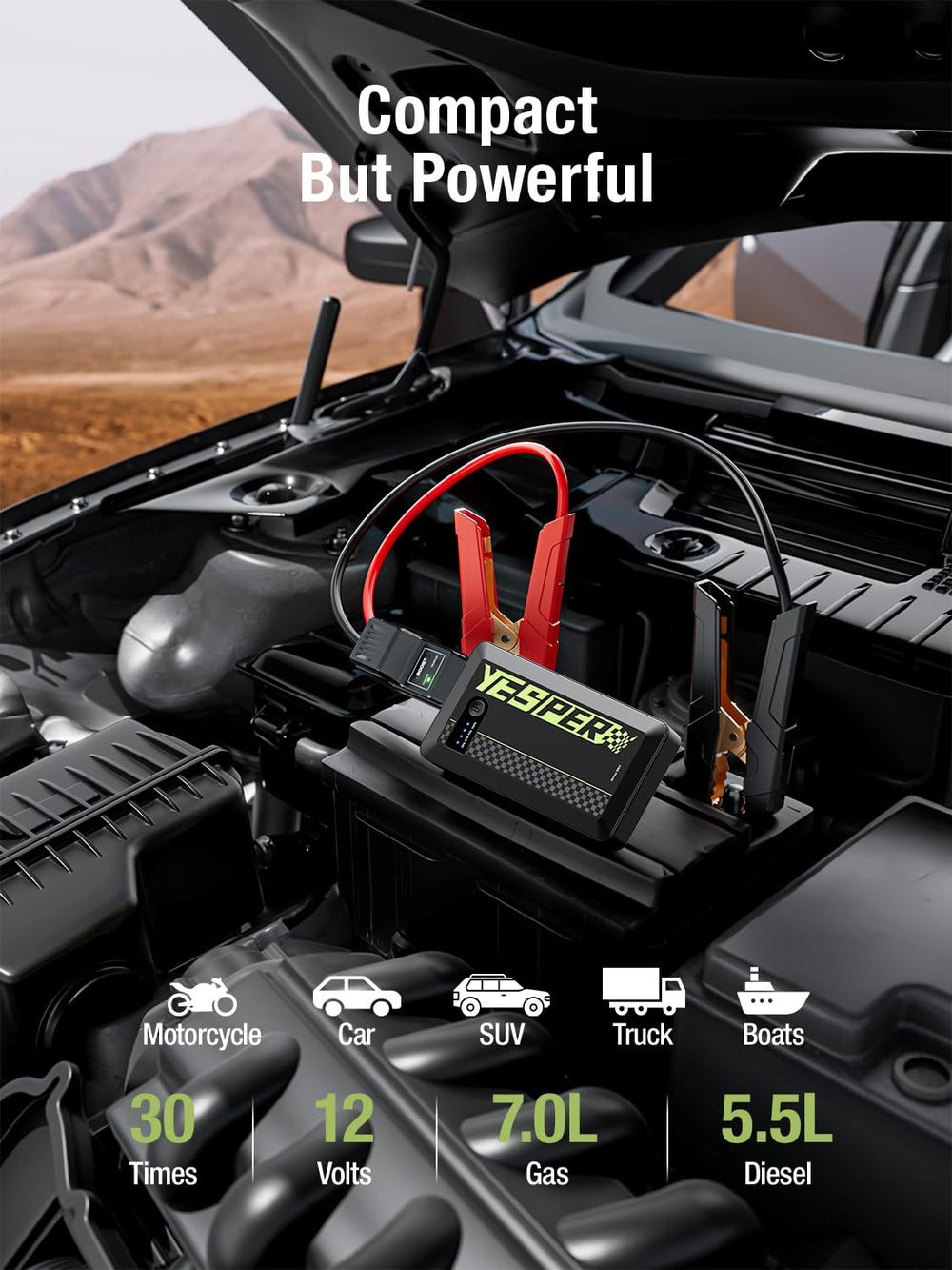 YESPER DSLI Safe Tech with 10 protections visible on cables and unit.