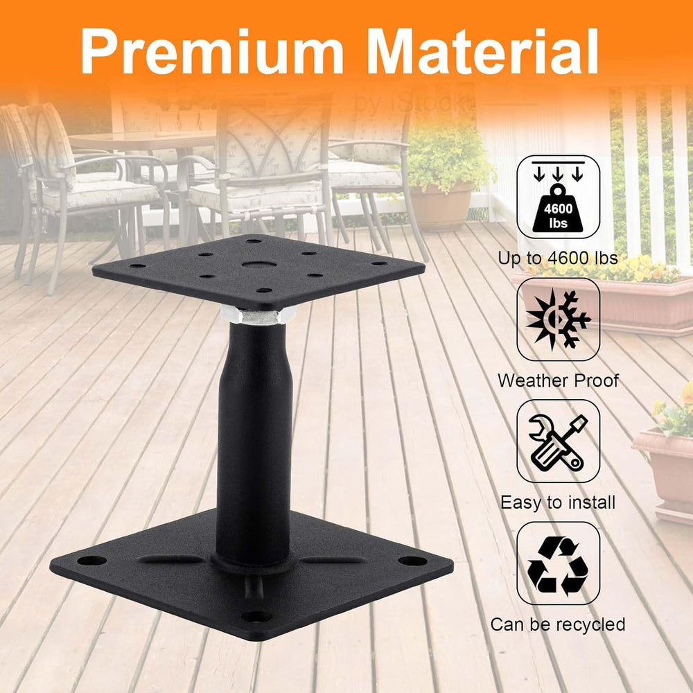YEUQWJ mini screw jack 7-10 in post offers adjustable height for uneven posts.