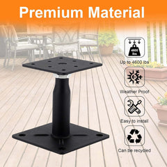 YEUQWJ mini screw jack 7-10 in post offers adjustable height for uneven posts.