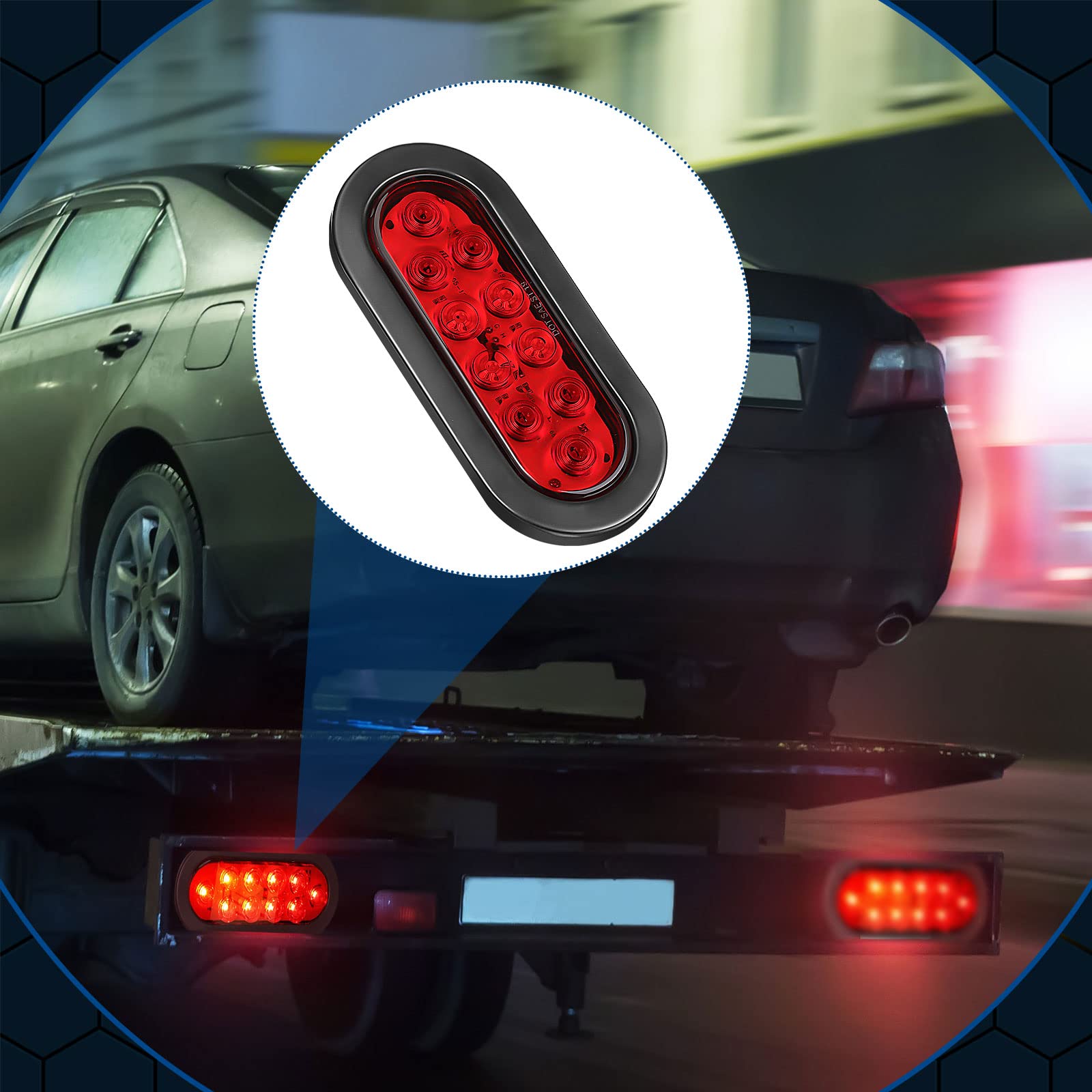 Yexiya kit shows multiple lights ready for tail, brake, and turn signaling.
