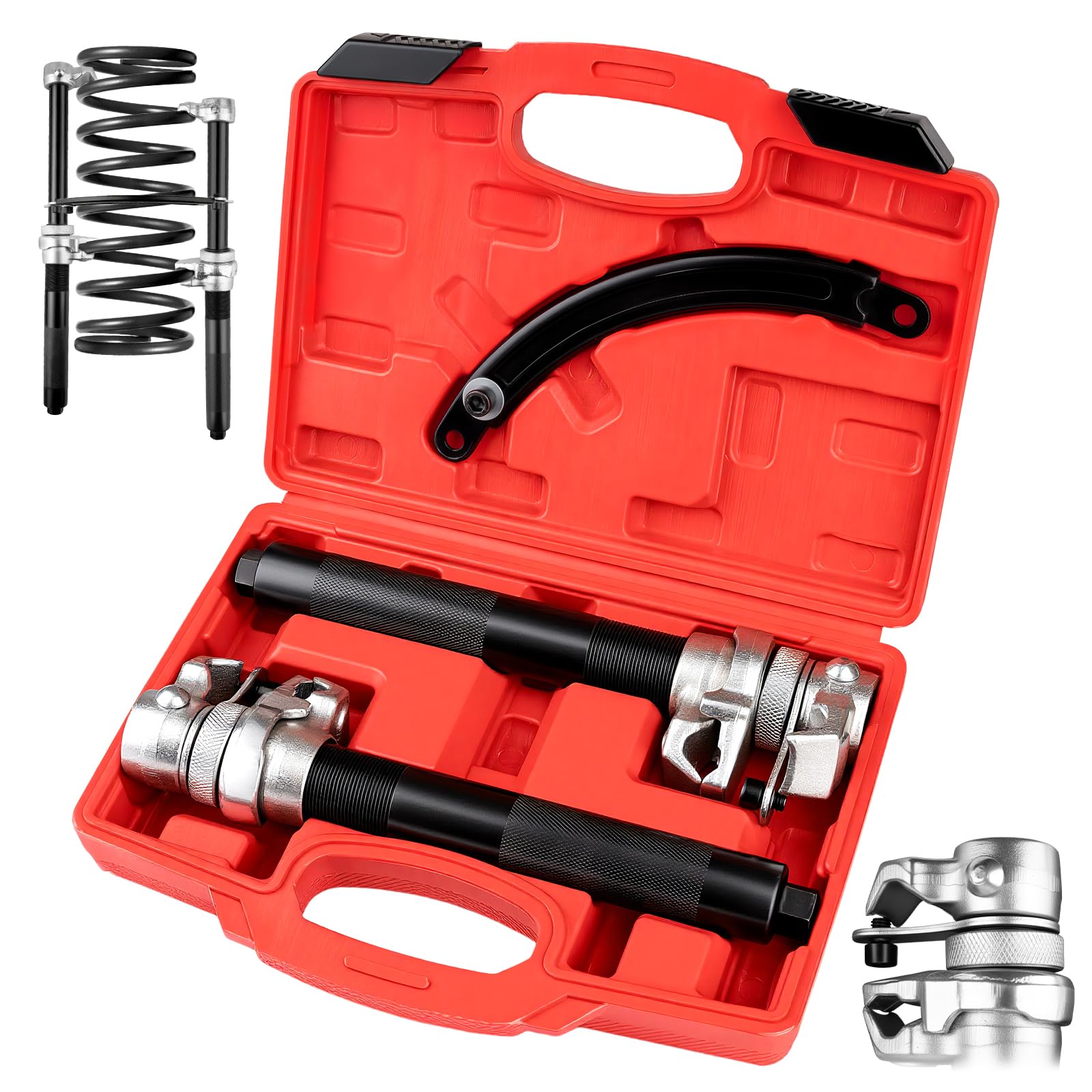 YEYETUO coil spring compressor with dual locking for safer suspension work