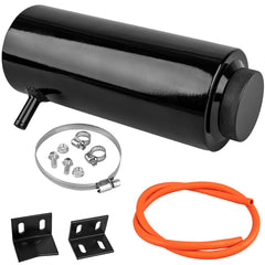 YEYETUO coolant overflow tank 800ml aluminum front view highlights compact design for easy installation.