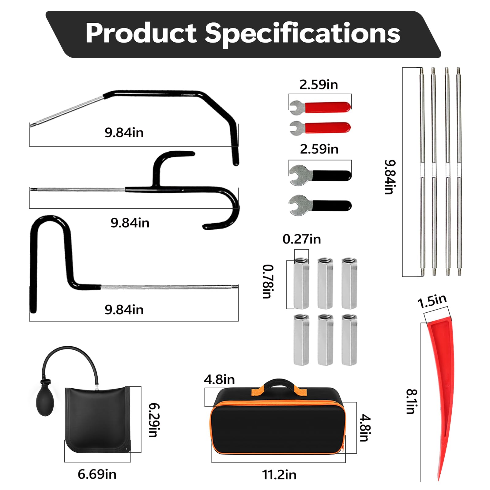 YEYINGZHUO segmented long hook repair tools for easy assembly