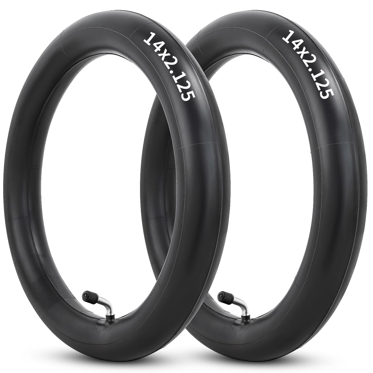YeYouC 14x2.125 inner tube with CR202 angled valve for easy installation and secure fit.