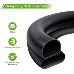Durable rubber texture on YeYouC inner tube suggests longevity and resilience.