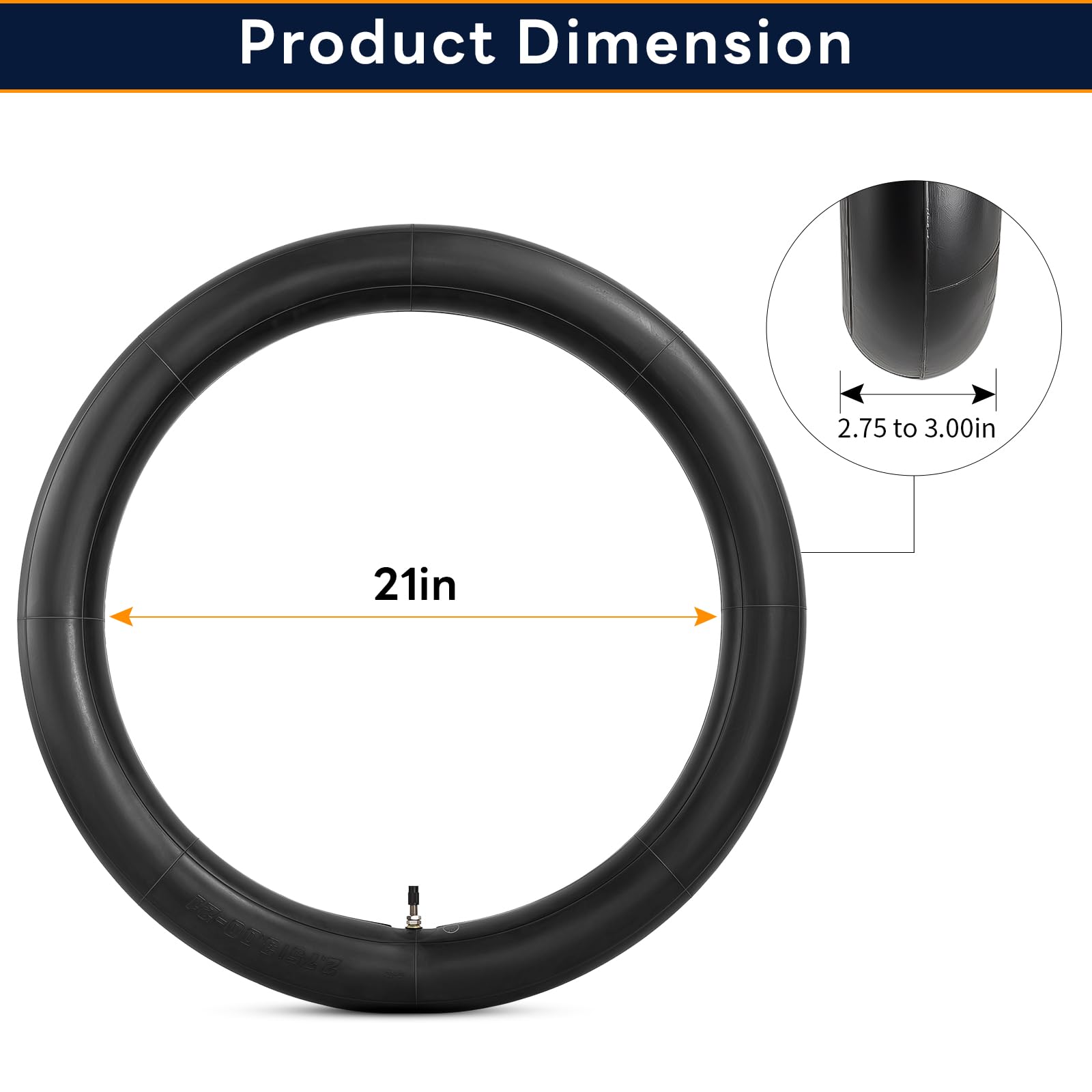 YeYouC 80/90-21 inner tube designed for front tire compatibility and stability