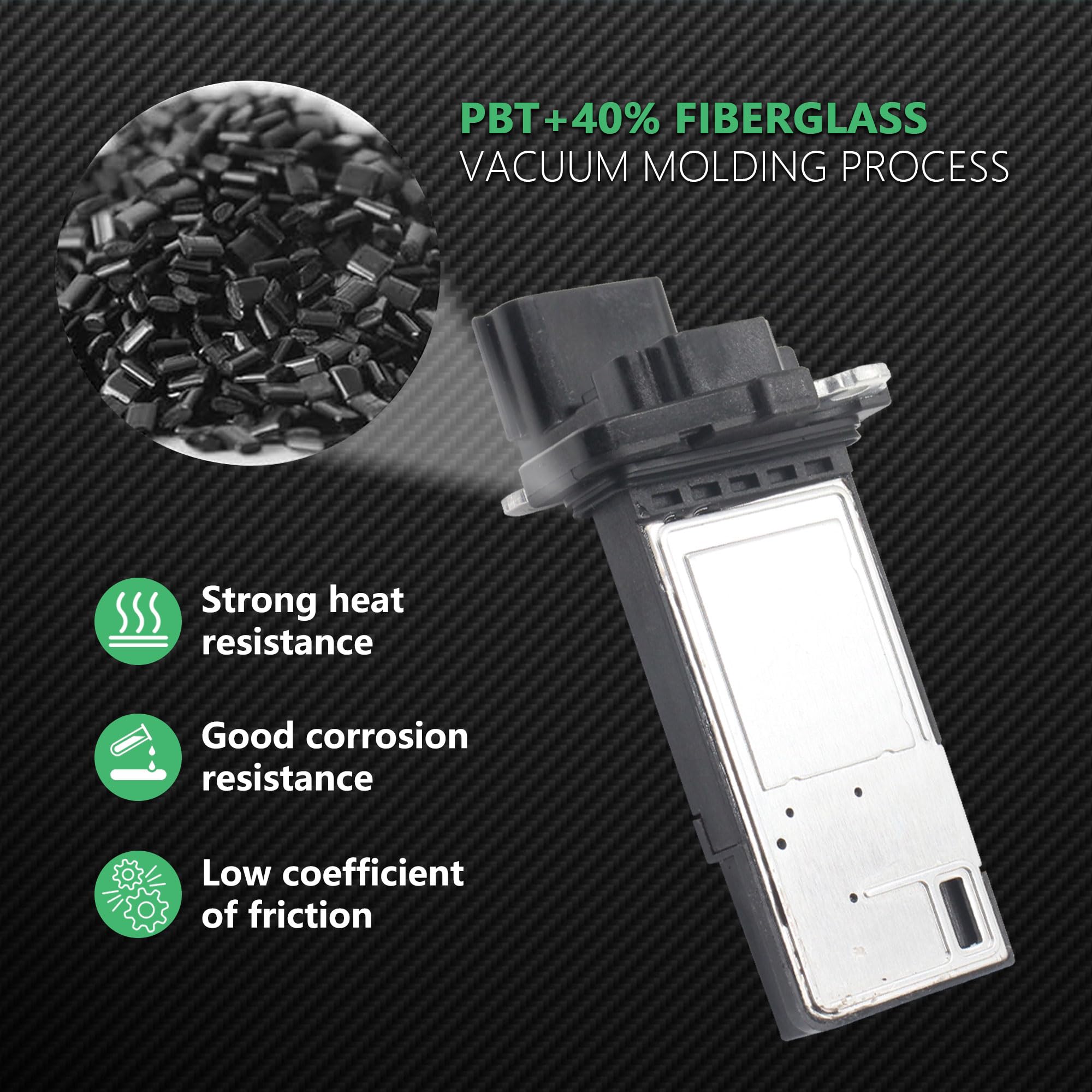 Yezoauto MAF sensor during quality inspection – rugged build for durability.