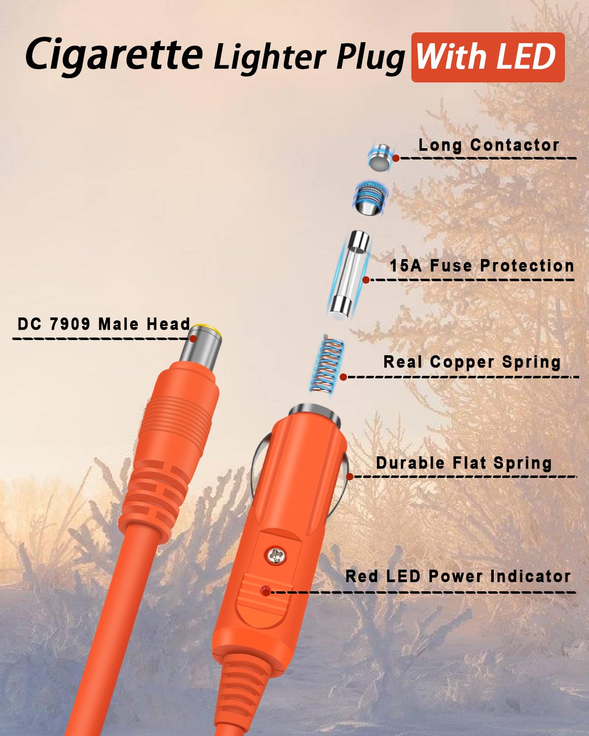YEZriler 2 m heavy-duty 14AWG cable for reliable power delivery