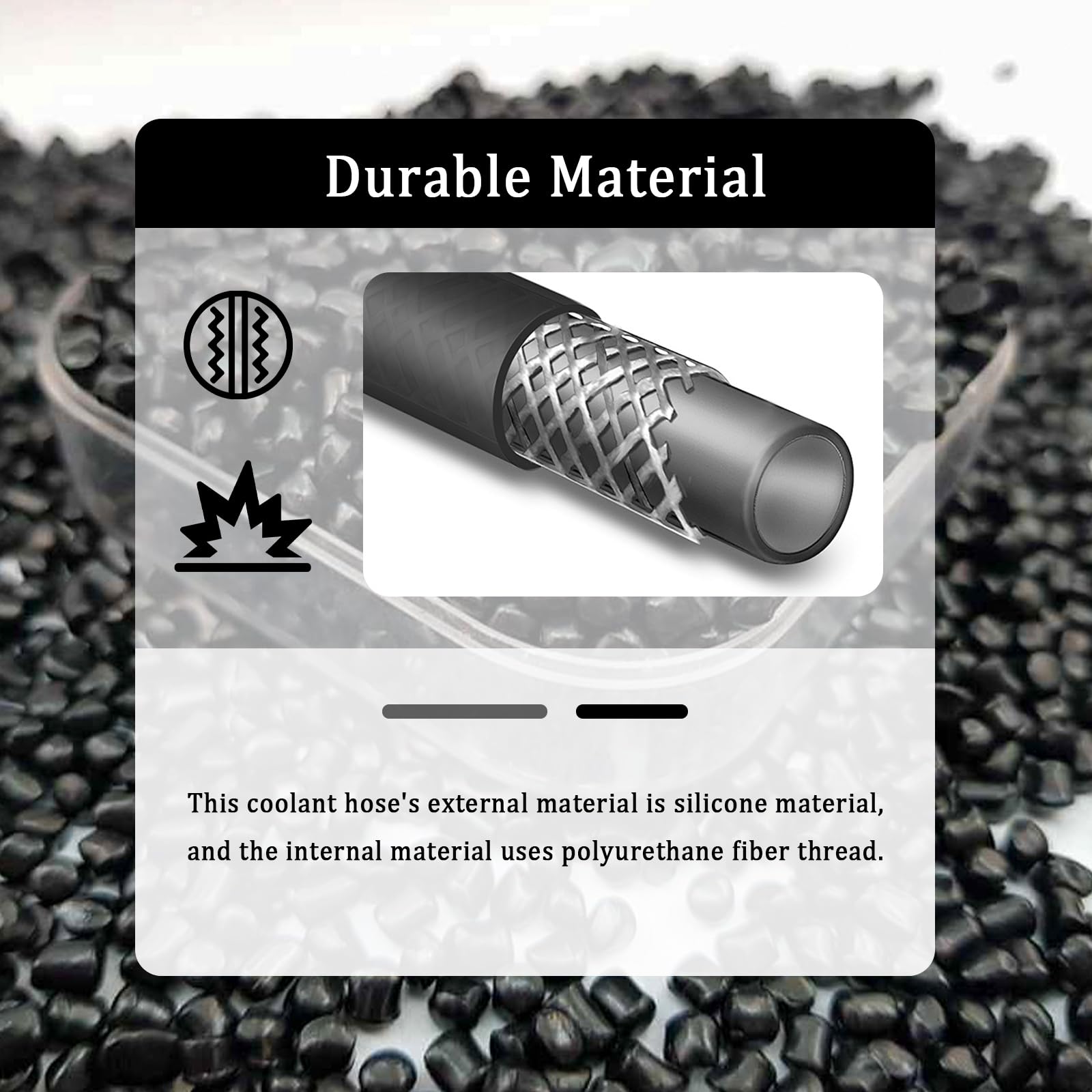 YGDMD 5Ft heater hose reinforced core ensures rupture resistance up to 650 PSI during operation