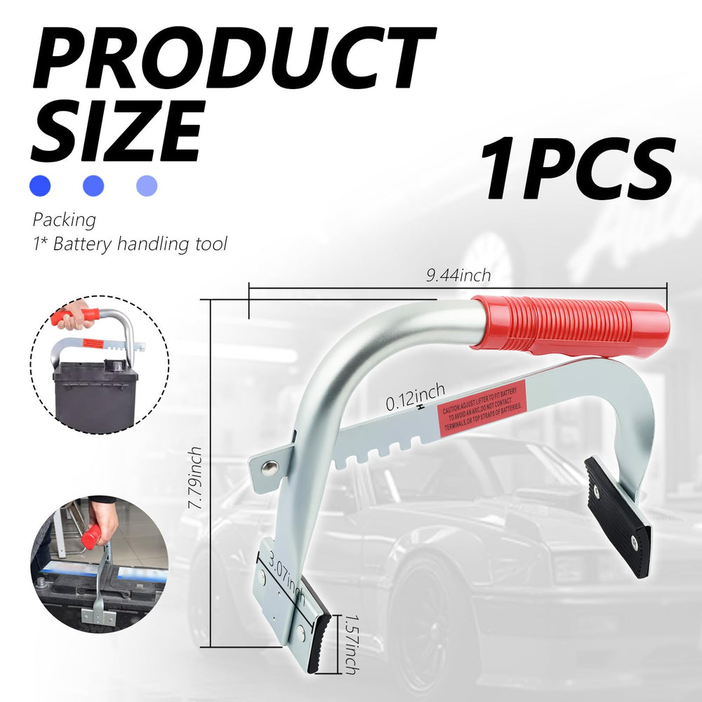 YGDMD battery carrier with adjustable arm fits 4.5–7.5 inch batteries