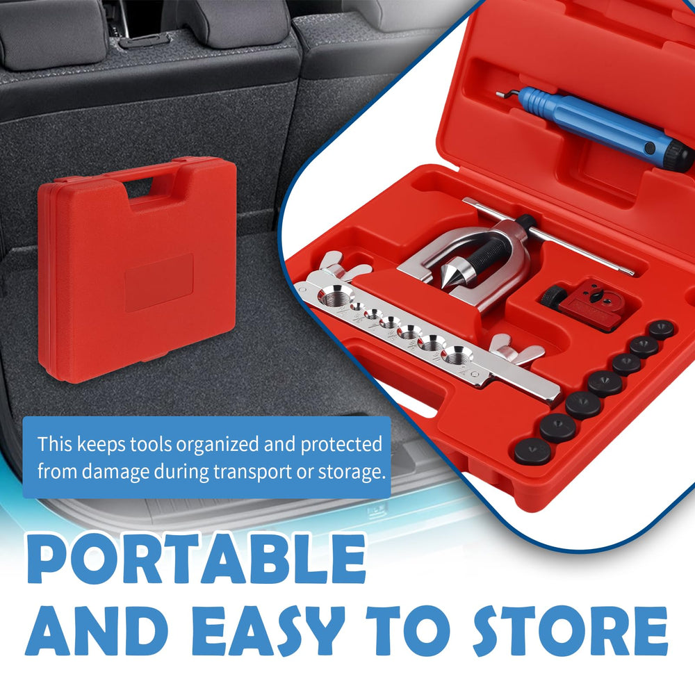 YGDMD red blow-mold case keeps tools organized and portable
