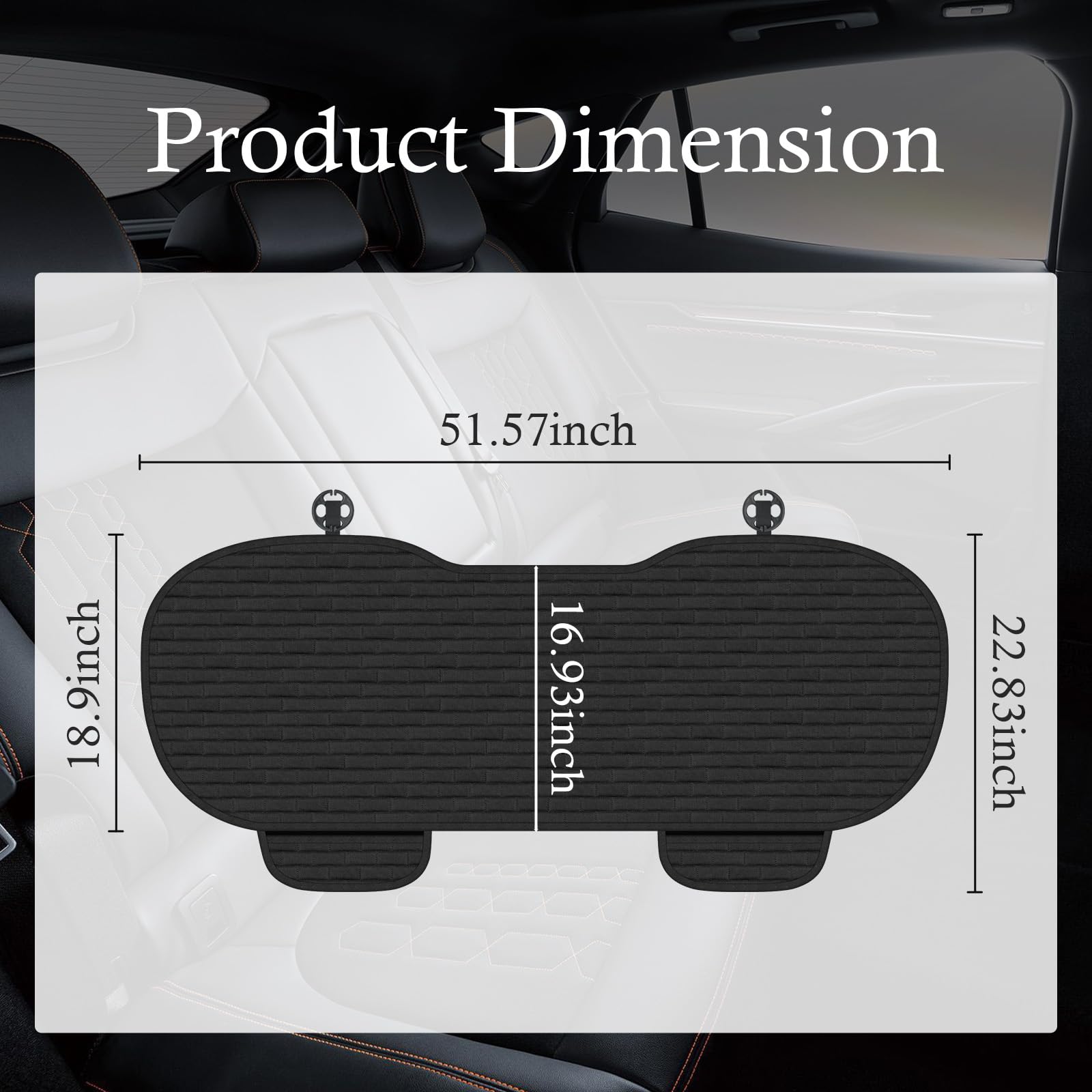 YGDMD back seat cover with anti-slip bottom to prevent movement.