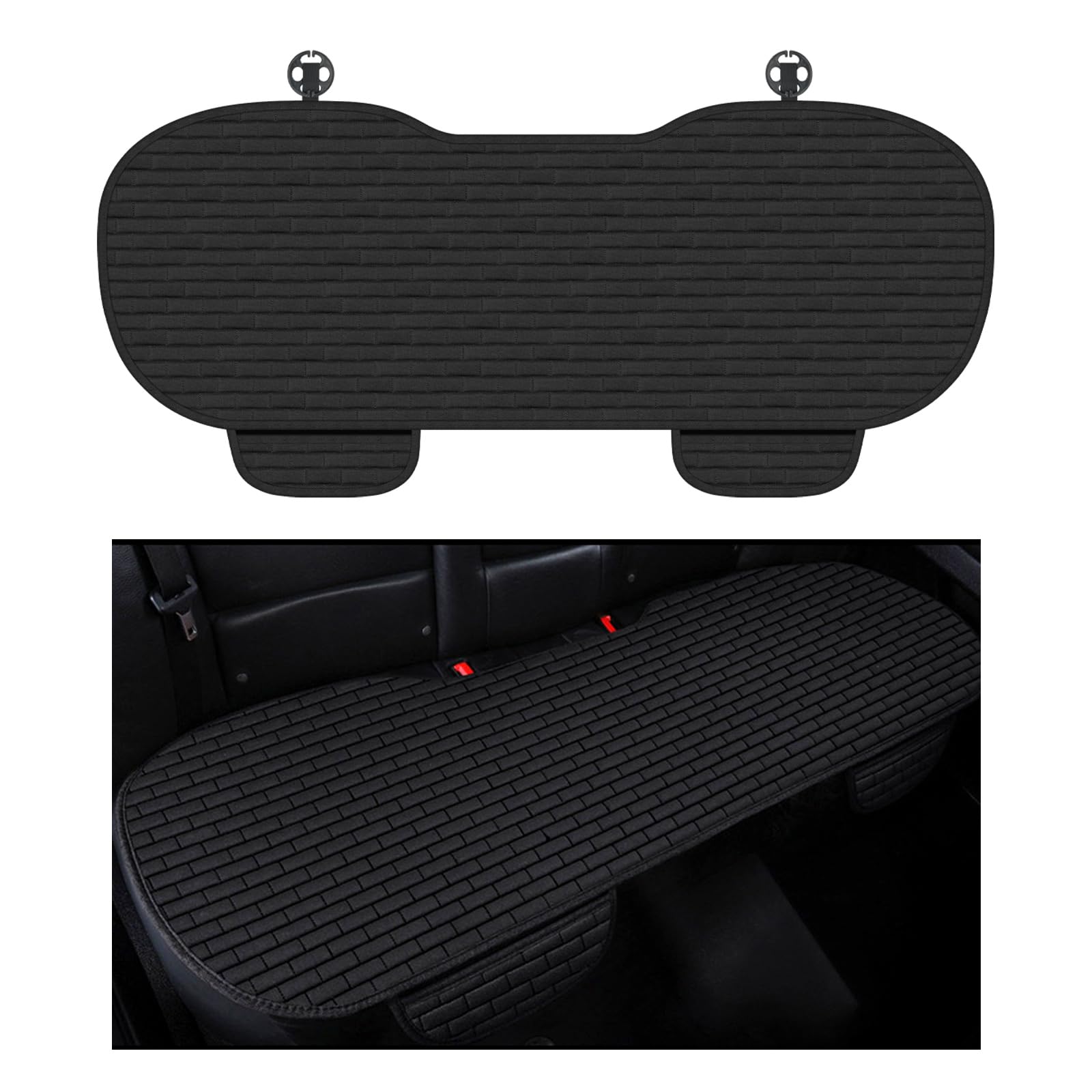 YGDMD car back seat cover showing breathable fabric for all-season comfort.