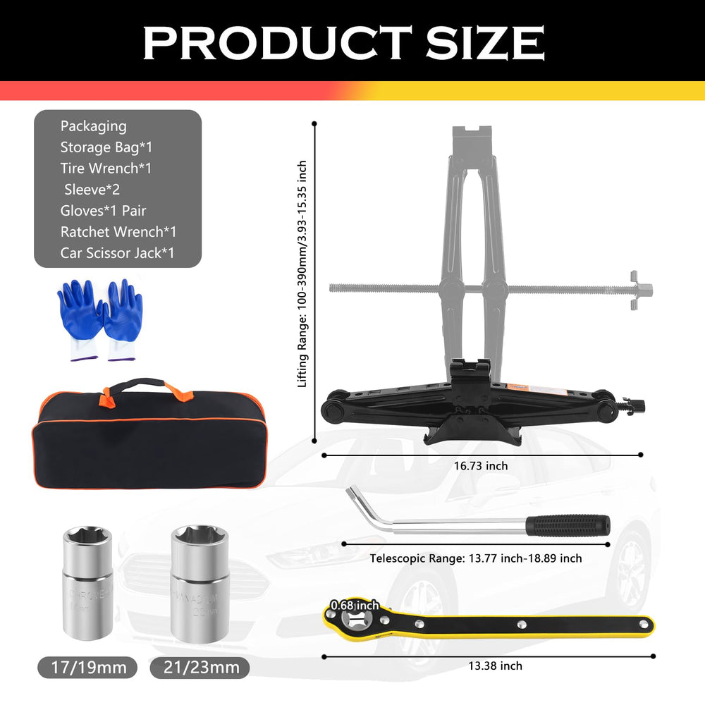 YGDMD car tire change kit storage bag keeps tools organized in the trunk.