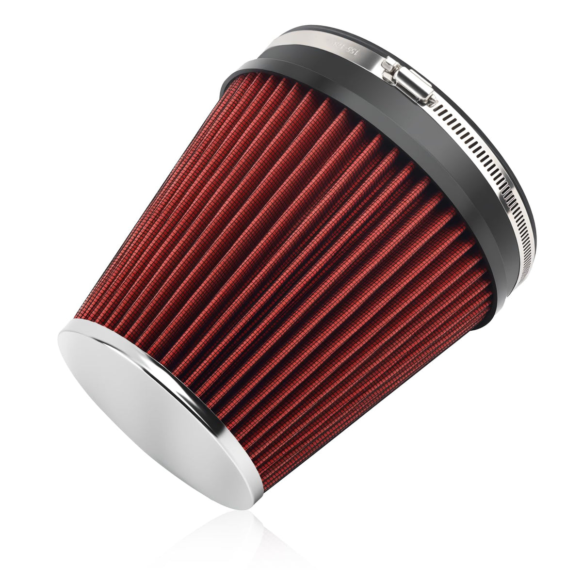 YGDMD cold air filter front view highlights tall cone design for improved air intake.