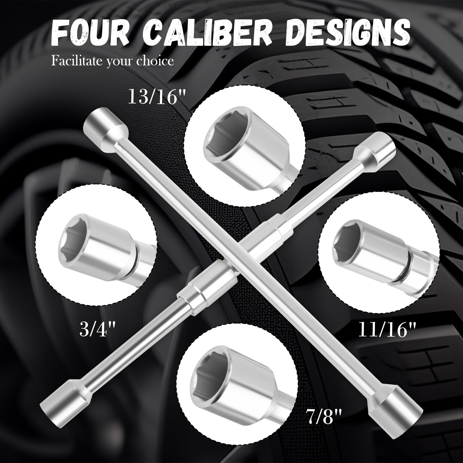YGDMD heavy-duty cross wrench made of 45 steel resists rust and wear