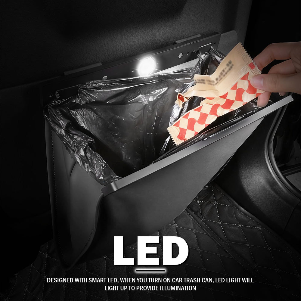 YGDMD LED car trash can used as car organizer storage