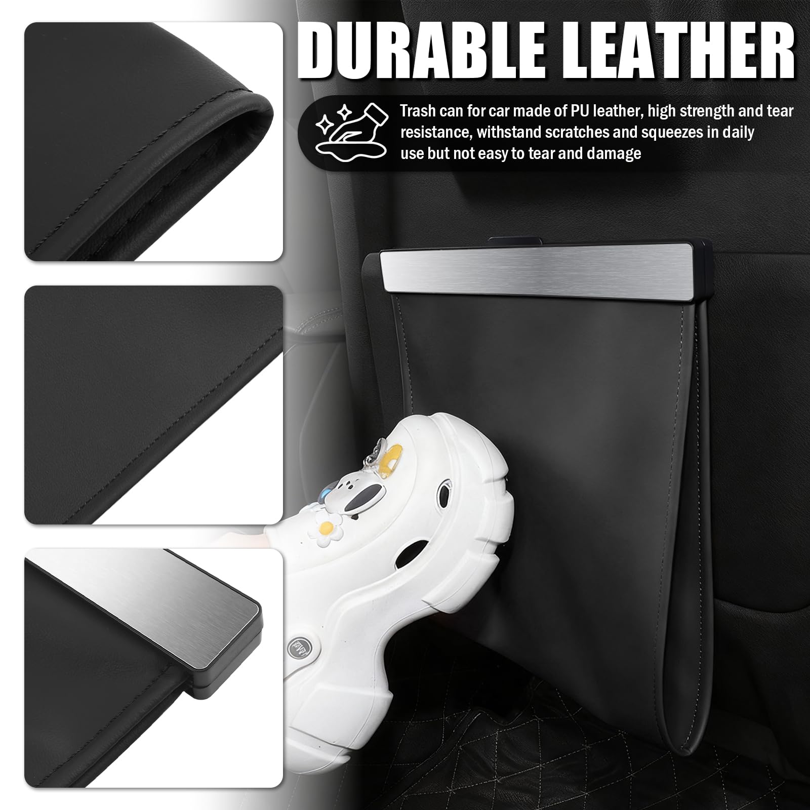 YGDMD LED car trash can leak-proof design to prevent spills