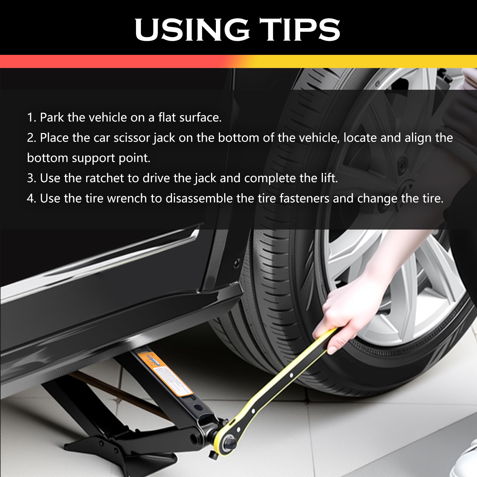 YGDMD tire wrench retractable design simplifies leverage adjustment.