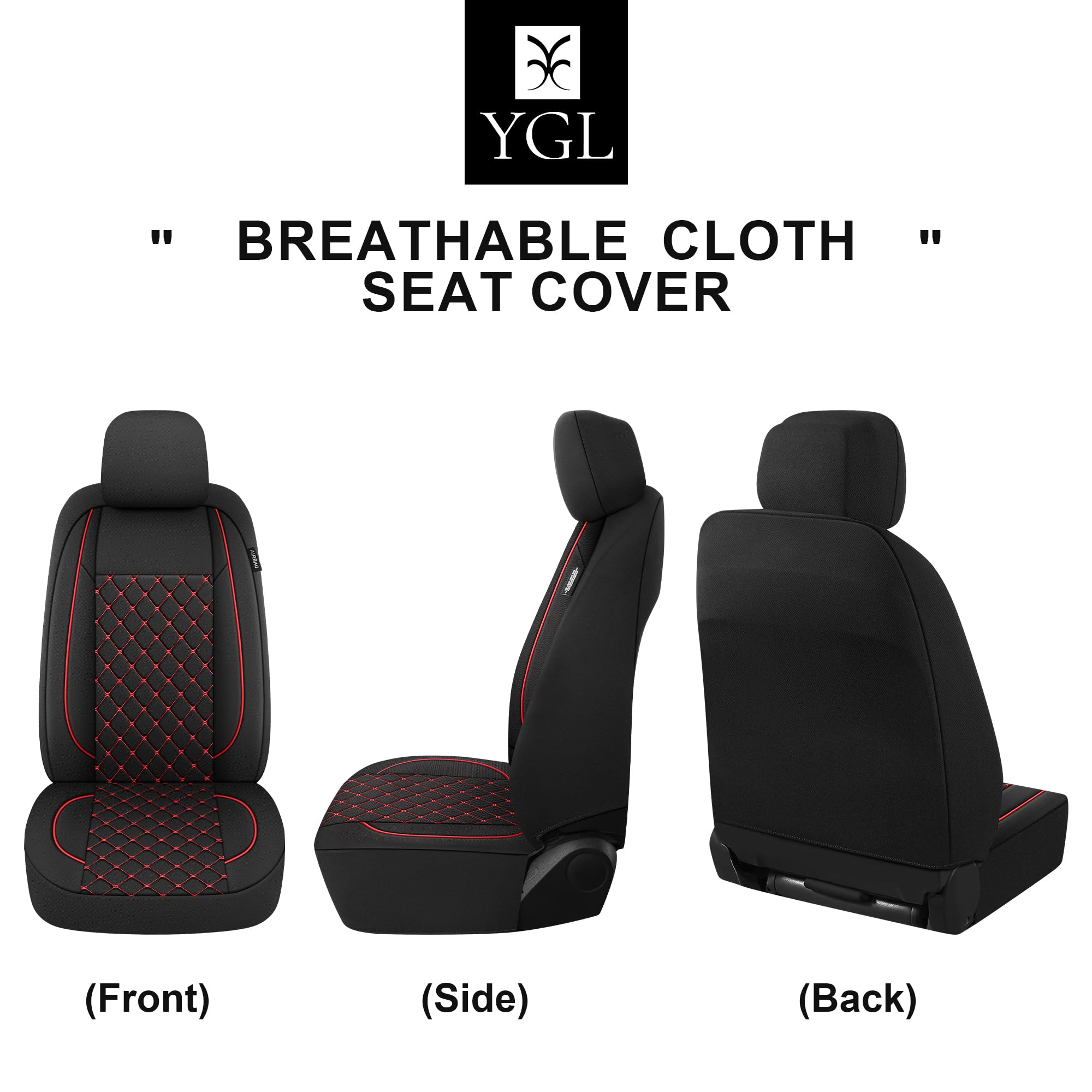 YGL seat covers protecting upholstery inside a car cabin during daily use.