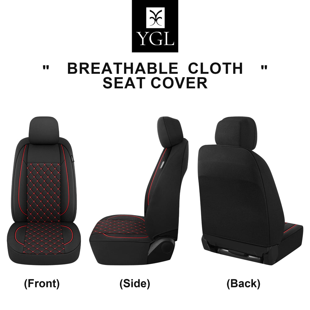 YGL seat covers protecting upholstery inside a car cabin during daily use.