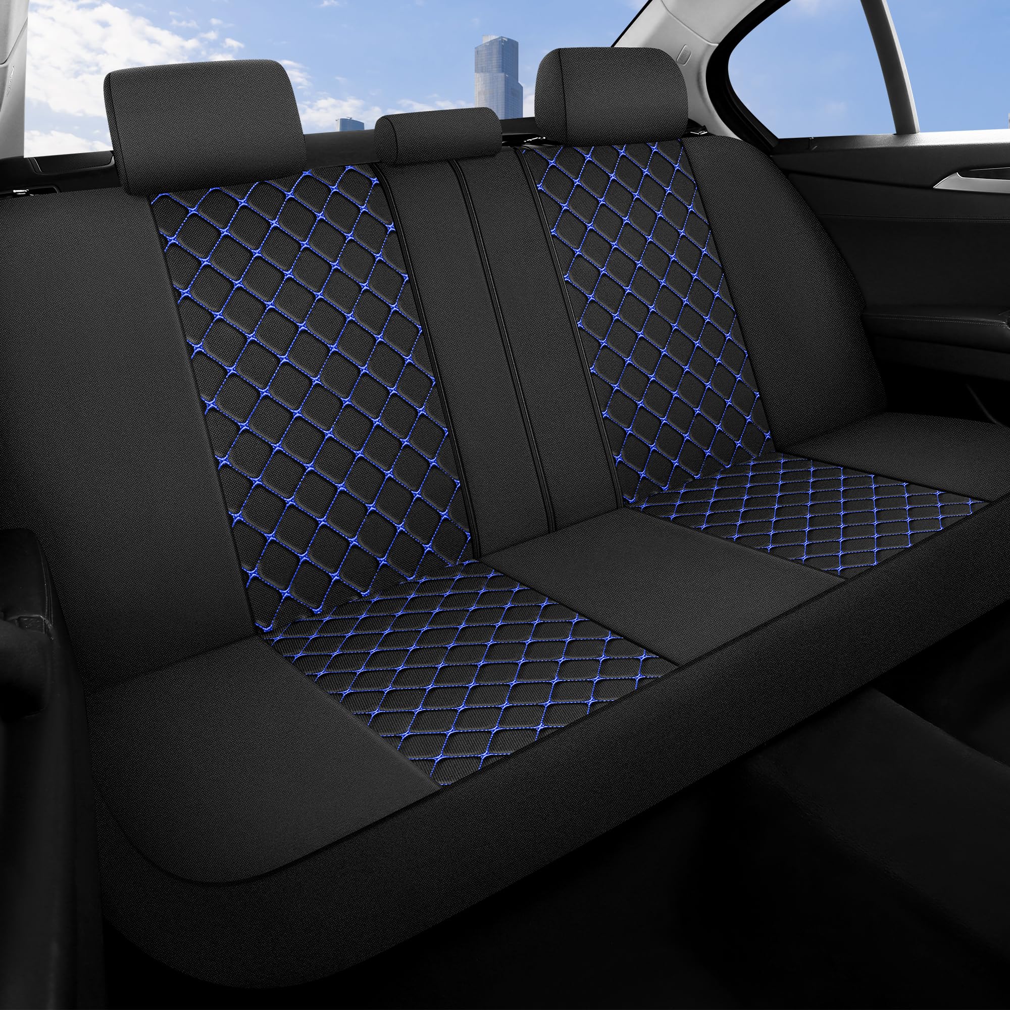 YGL mesh-fabric seat cover highlighting durability for daily use.