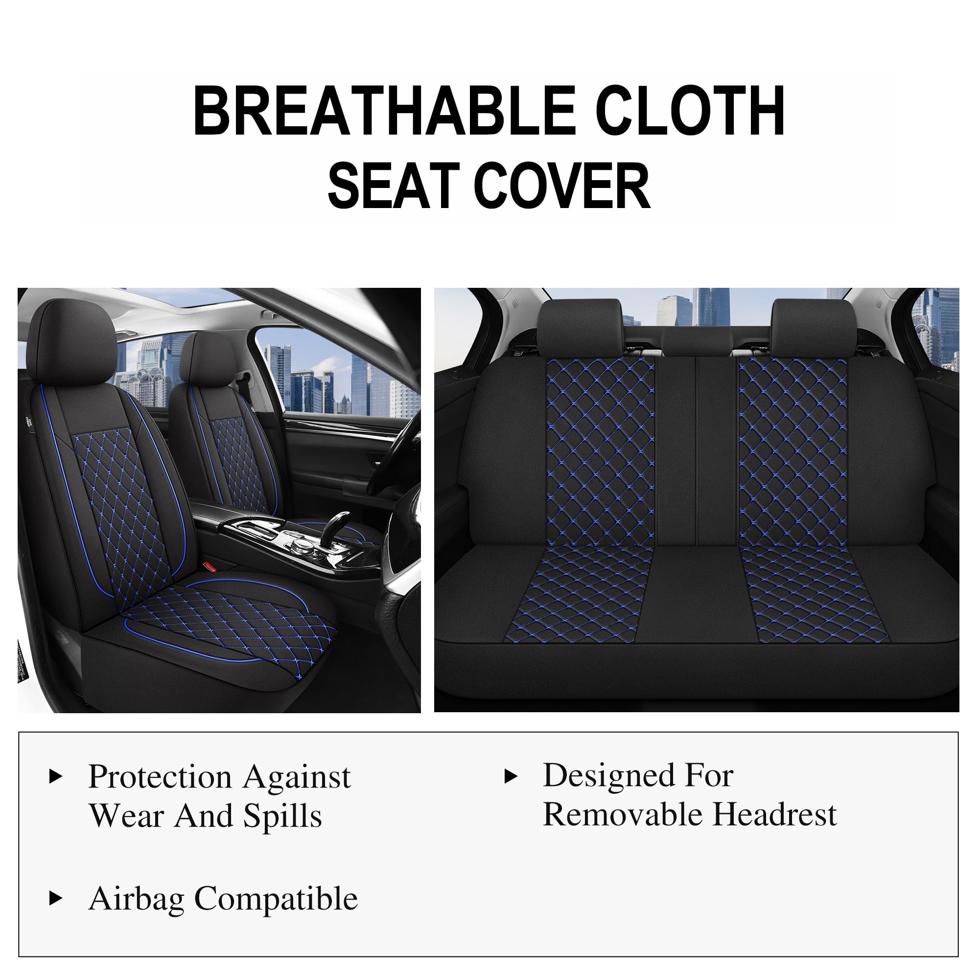 YGL washable seat covers easy to clean after spills and daily use.