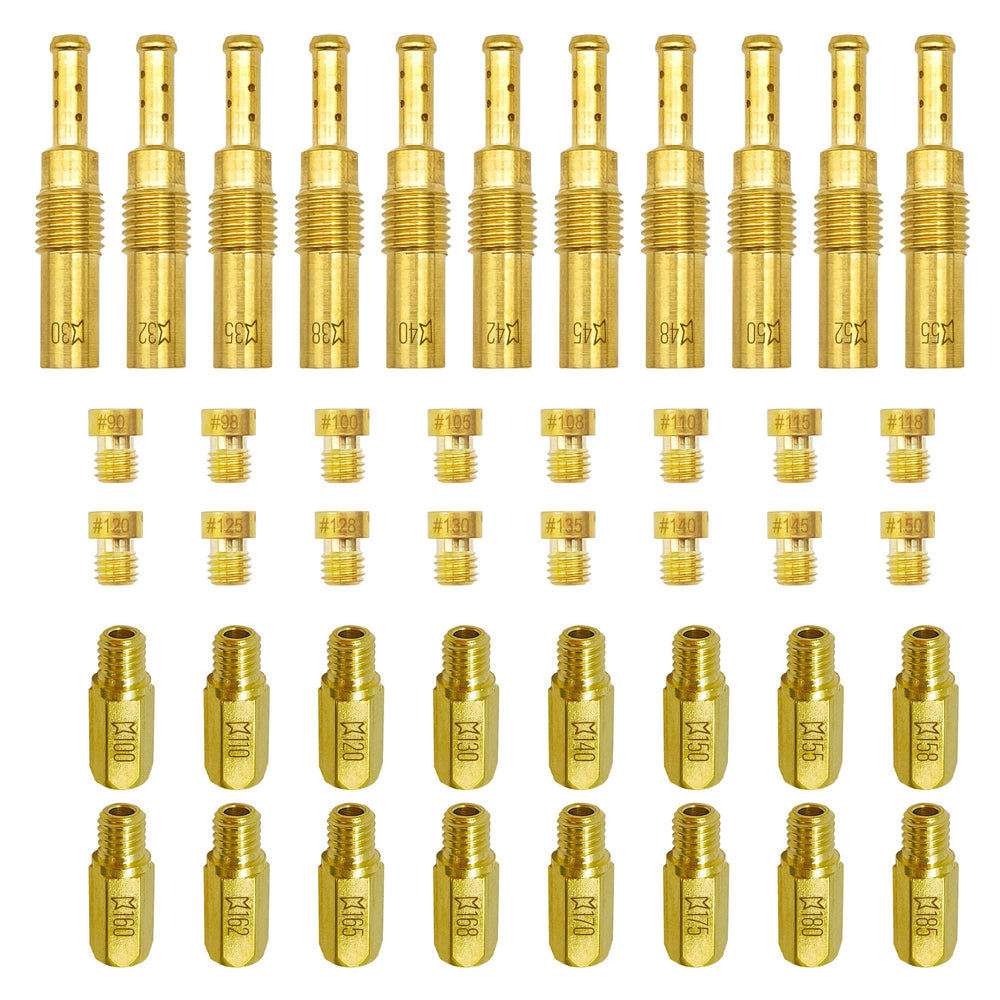 YGQ 43Pcs main jet collection for precise carb tuning on dirt bikes