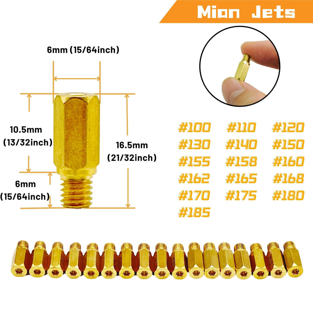 YGQ 43Pcs pilot slow jets ensure smooth idling and throttle transition