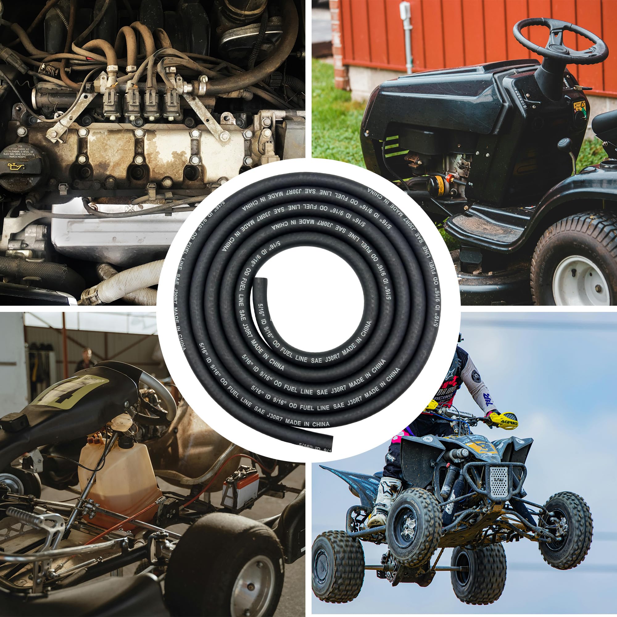YGQ braided nylon-reinforced tubing resists highway vibration and heat.