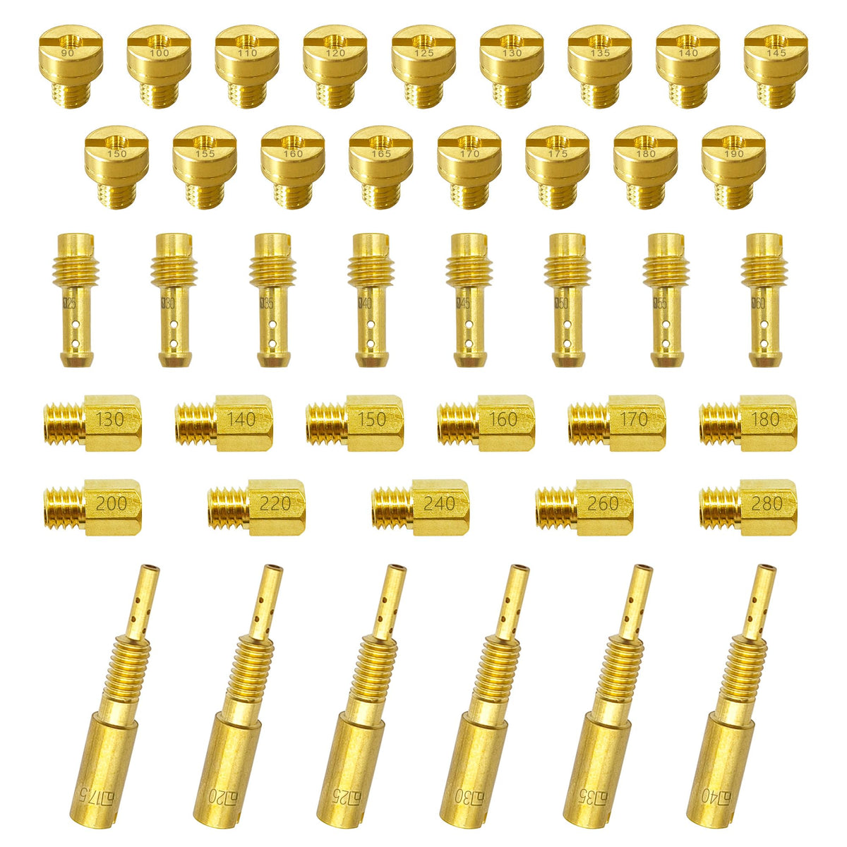 YGQ main-pilot-jet-set for Mikuni enables precise fuel tuning across engines.