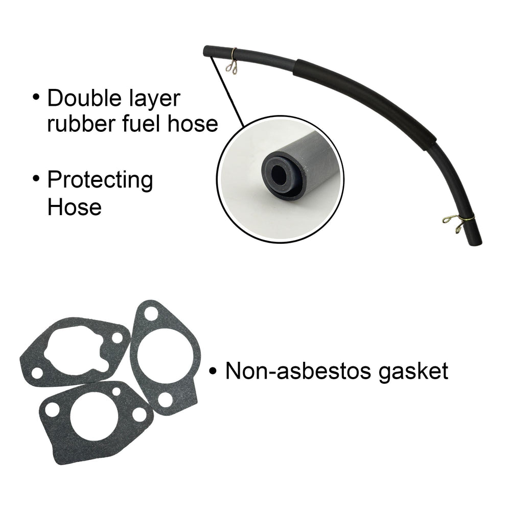 YGQ complete kit includes carburetor and fuel line for easy replacement.