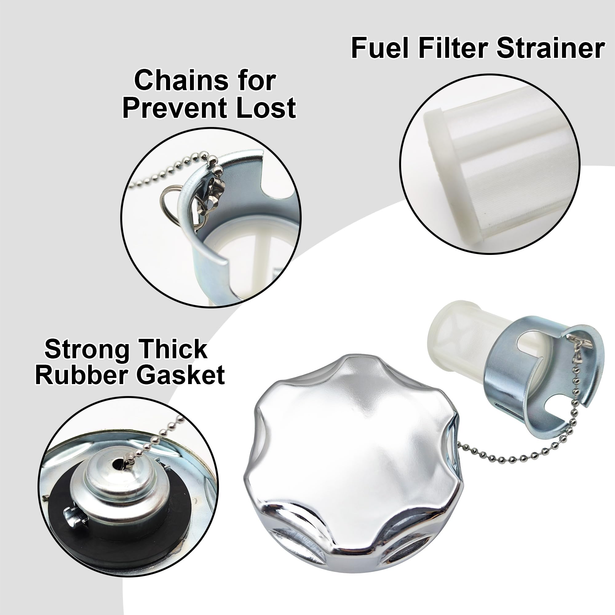YGQ vent-equipped cap ensures steady fuel flow during engine operation.