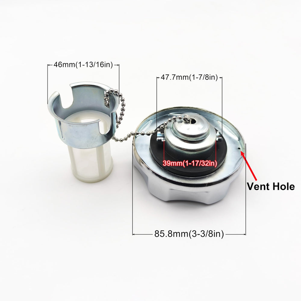 YGQ cap includes an extra chain to prevent loss during use.