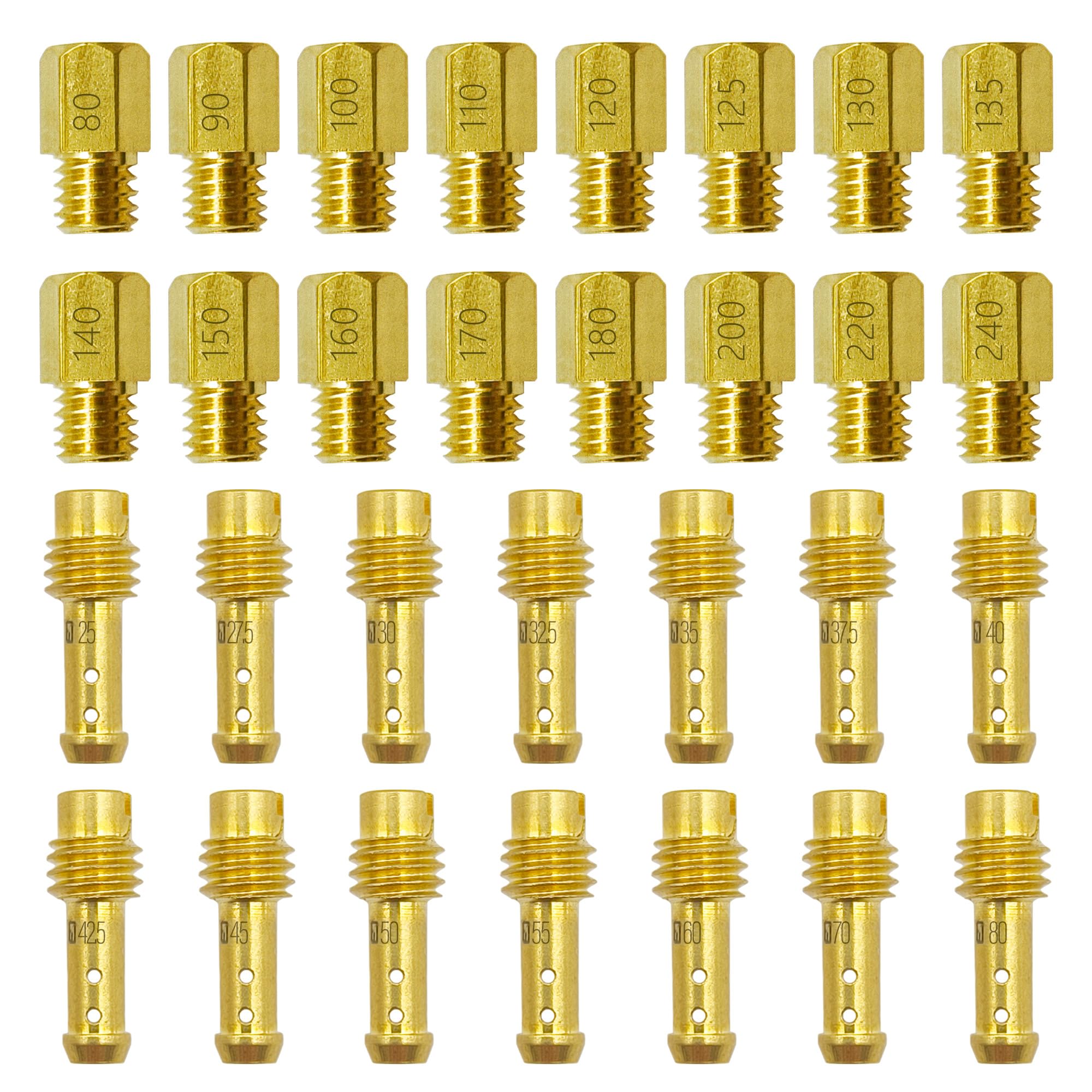 YGQ main-jet kit for Mikuni VM4/VM22 enhances carb tuning options.