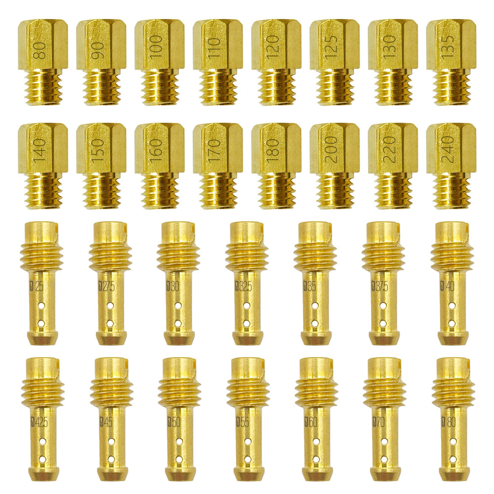 YGQ main-jet kit for Mikuni VM4/VM22 enhances carb tuning options.