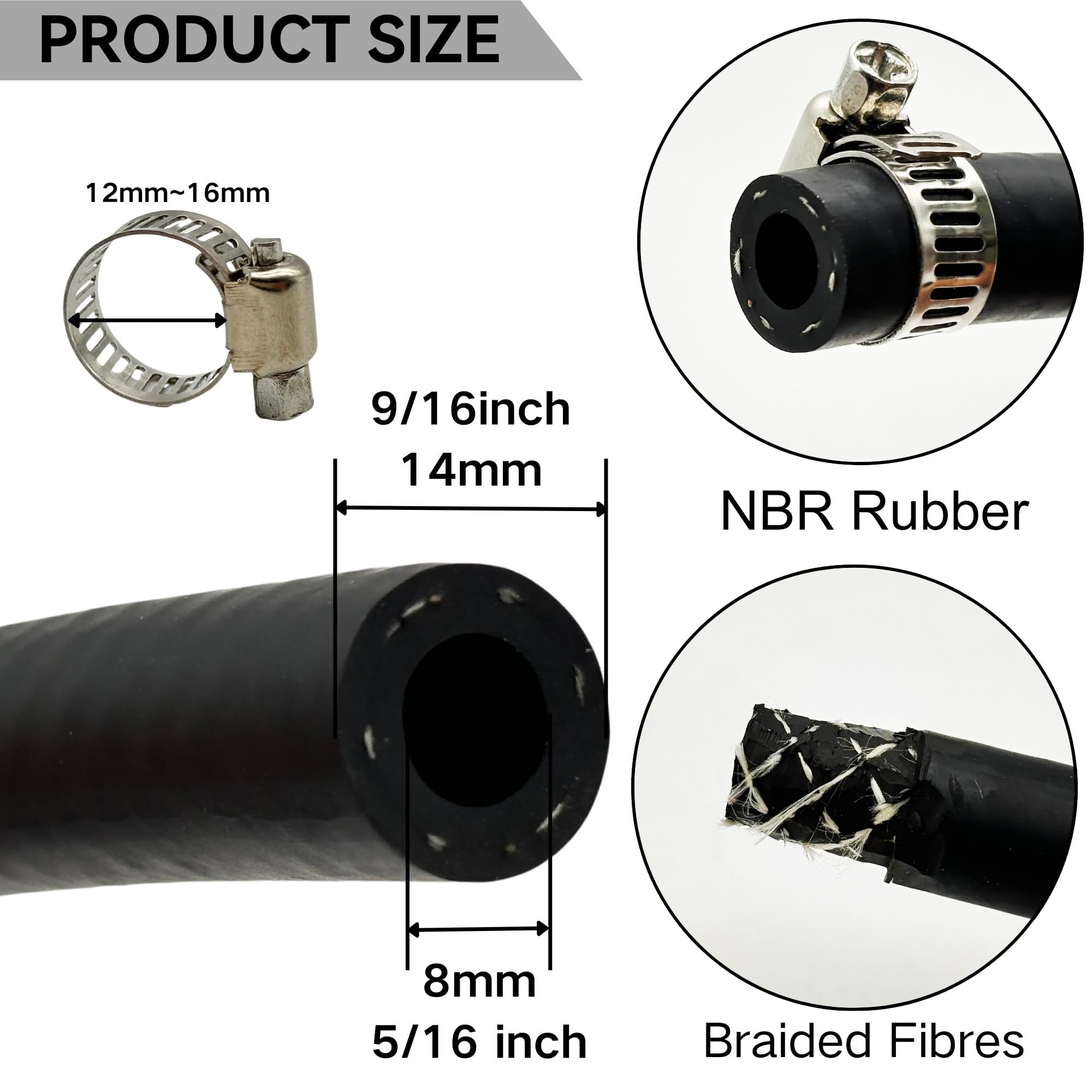 YGQ NBR rubber fuel line with nylon braid supports ethanol blends safely.