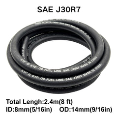YGQ SAE J30R7 fuel line suitable for low-pressure engines.
