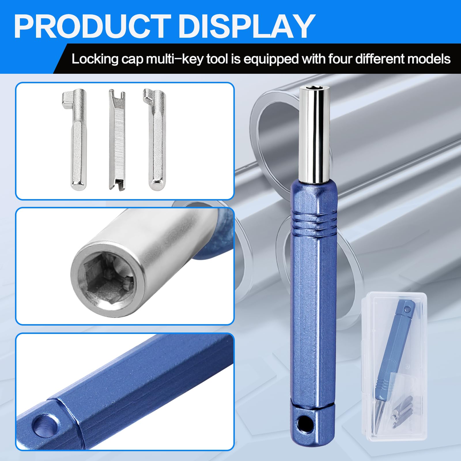 YGUAYINGC three replaceable bits for versatile cap installation