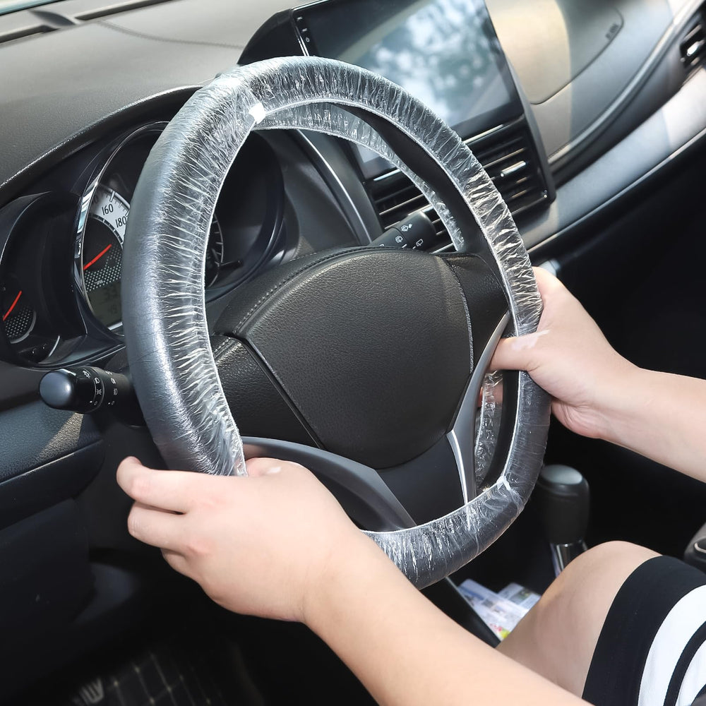 Yhalyea steering wheel cover used in a workshop for interior protection